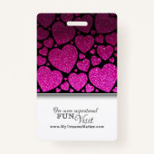 Heet Glitter Professional CNA Zurse Foto Naam Badge (Achterkant)