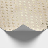 Heet Gold Foxier Parly Titanium Ivory Glitter Cadeaupapier (Hoek)