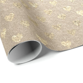 Heet Gold Foxier Parly Titanium Ivory Glitter Cadeaupapier