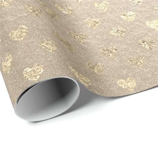 Heet Gold Foxier Parly Titanium Ivory Glitter Cadeaupapier (Rol Hoek)