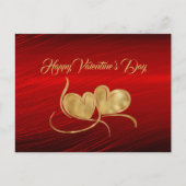 Heet Gold Red Valentijn Feestdagenkaart (Voorkant)