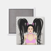 Heet Gothic Lolita Magneet (Voorkant / Achterkant)