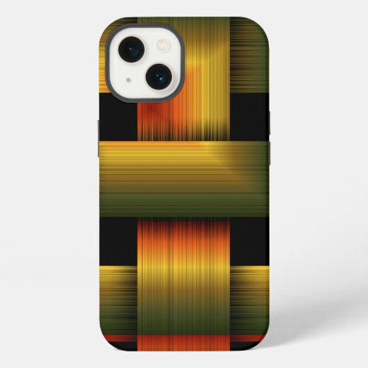 Heet gouden weefsel iPhone hoesje (Achterkant)