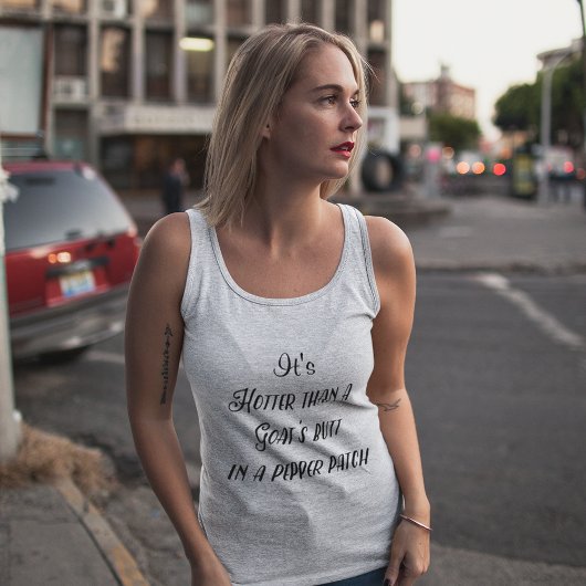 Heet Grappige Peperplek Gezegde Tanktop