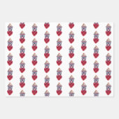 Heet Grey Pitbull Hondenliefhebber Valentijns Gift Inpakpapier Vel (Voorkant 3)