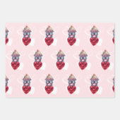 Heet Grey Pitbull Hondenliefhebber Valentijns Gift Inpakpapier Vel (Voorkant 2)