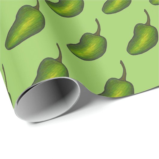 Heet Groen Jalapeño Peppers Jalapenos Veggie Cadeaupapier (Rol Hoek)