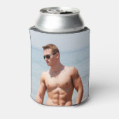 Heet Guy Bloed Borst Musculair Abs Beach Zelden Blikjeskoeler (Blikje Achterkant)