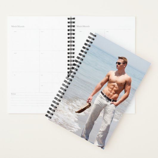 Heet Guy Bloed Borst Musculair Abs Beach Zelden Planner (Display)