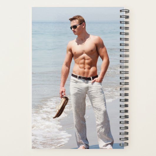 Heet Guy Bloed Borst Musculair Abs Beach Zelden Planner (Achterkant)