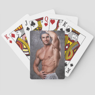 Heet Guy Sexy Shirtless Man Hunk Flexibele Muscles Pokerkaarten
