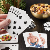 Heet Guy Sexy Shirtless Musea Blond Hunk in Jeans Pokerkaarten (Insitu)
