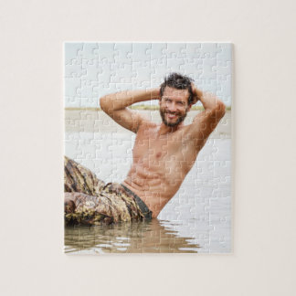 Heet Guy Sexy Shirtless Musea Man Hunk Exercises Legpuzzel