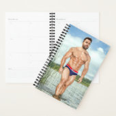 Heet Guy Sexy Shirtless Musea Man Hunk Walks Water Planner (Display)