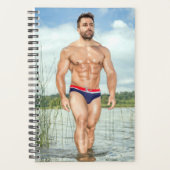 Heet Guy Sexy Shirtless Musea Man Hunk Walks Water Planner (Voorkant)