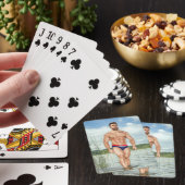 Heet Guy Sexy Shirtless Musea Man Hunk Walks Water Pokerkaarten (Insitu)