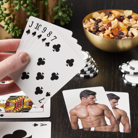 Heet Guy Sexy Shirtless Musea Man Poses Hunk Pokerkaarten (Insitu)