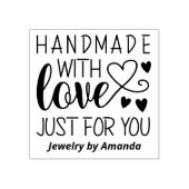 Heet handgemaakt met liefde alleen voor jou rubberstempel (Afrduk)