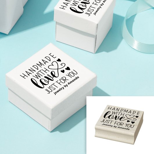 Heet handgemaakt met liefde alleen voor jou rubberstempel
