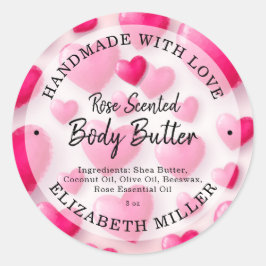 Heet Handgemaakt met liefde Ronde Sticker