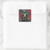 Heet Heksje en Zwarte Kat Halloween Stickers (Tas)