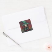 Heet Heksje en Zwarte Kat Halloween Stickers (Envelop)