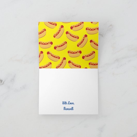 Heet hond kinderen verjaardagsfeestje koken uit cu kaart (Binnen)