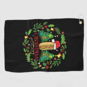 Heet Hondenliefhebber Xmas Lelijk HotDog Kerst t s Golfhanddoek (Horizontaal)