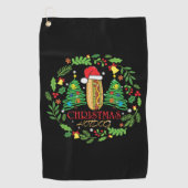 Heet Hondenliefhebber Xmas Lelijk HotDog Kerst t s Golfhanddoek (Voorkant)