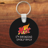 Heet Ik ben Extra Spicy Heet Pakket Taco Saus Groe Sleutelhanger (Voorkant)