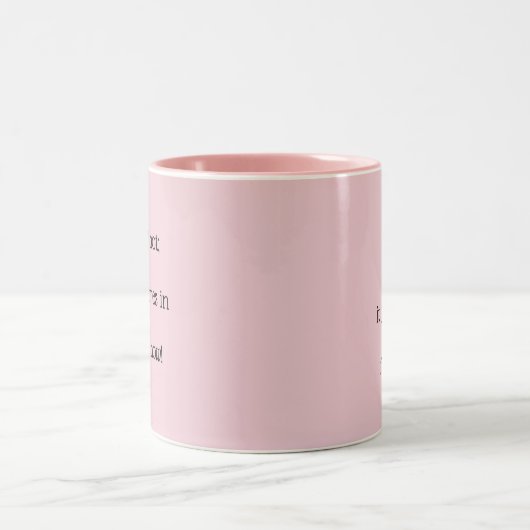 Heet in knippert nu tweekleurige koffiemok (Center)