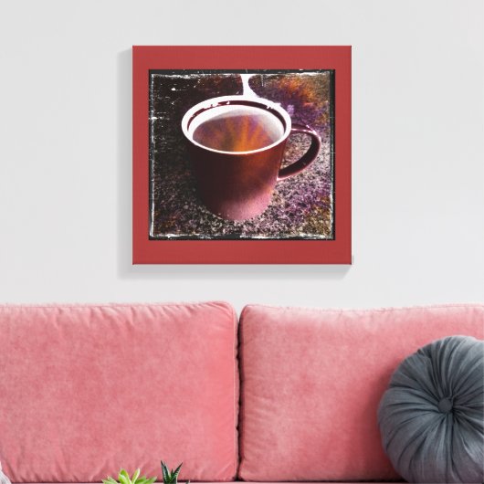 Heet Java Tijd Uitgerekt Canvas Print (Insitu (Woonkamer))