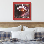 Heet Java Tijd Uitgerekt Canvas Print (Insitu (Slaapkamer))