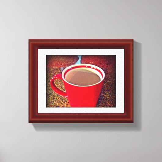 Heet Java Tijd Uitgerekt Canvas Print (Voorkant)