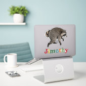 Heet Jimothy Zomer Wasbeer, Seattle Meme Sticker (Laptop op bureau)