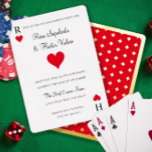 Heet Kaart Engagement Party Gold af<br><div class="desc">Het spelen kaart ontwerp echte folie terug (getoond als voorzijde) met pak van hart op uitnodigingskant. Kies uw kleur van de folie. De rode achtergrondkleur is bewerkbaar.</div>