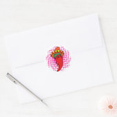 Heet Kawaii Peper Diva Roze Spiraal Ronde Sticker (Envelop)