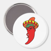 Heet Kawaii Pepper Diva Magneet (Voorkant / Achterkant)