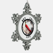 Heet kinderleven tin sneeuwvlok ornament (Links)