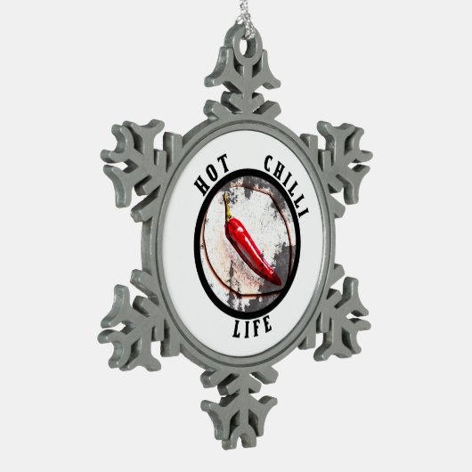 Heet kinderleven tin sneeuwvlok ornament (Links)