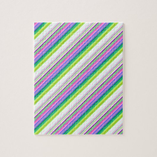 Heet kleurrijke neon strepen legpuzzel (Verticaal)