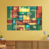 Heet koffie canvas afdruk (Insitu (Woonkamer))