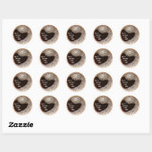 Heet koffie ronde sticker (Vel)