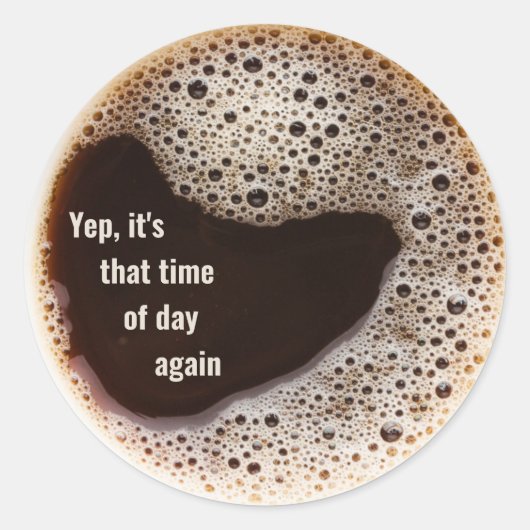 Heet koffie ronde sticker (Voorkant)