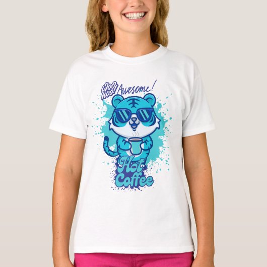 Heet koffie trending ontwerp t-shirt (Voorkant)