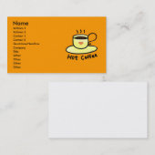 Heet koffie visitekaartje (Voorkant / Achterkant)