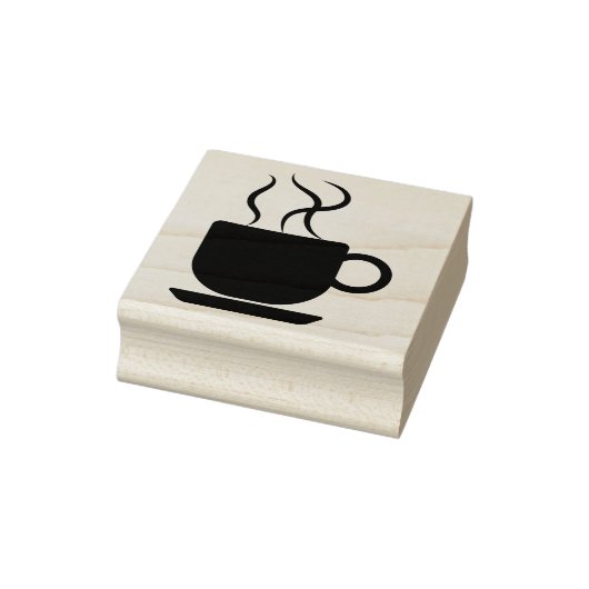 Heet kopje koffie logo rubberstempel (Stempel)