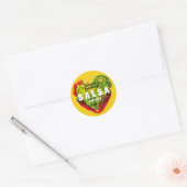 Heet kruid Salsa chili peppers harmosterd Ronde Sticker (Envelop)