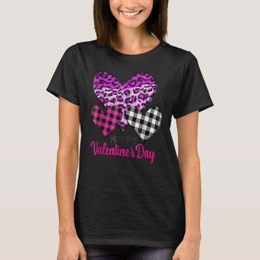 Heet leopard Pset Love Happy Valentines Day for T-shirt (Voorkant)