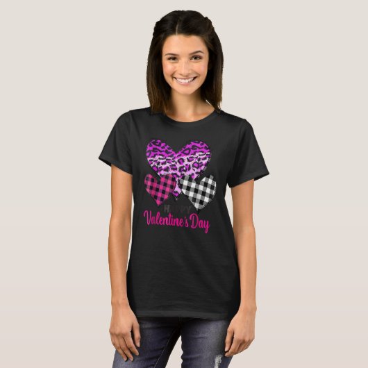 Heet leopard Pset Love Happy Valentines Day for T-shirt (Voorkant volledig)